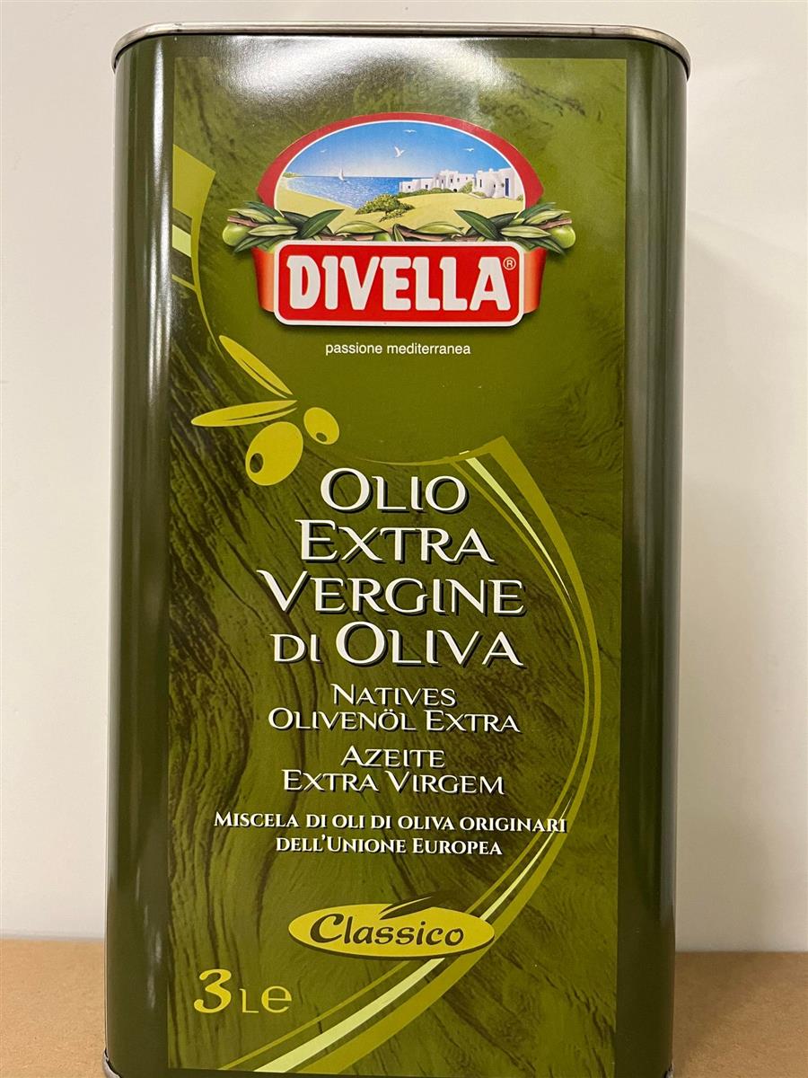 Olje oliven extra virgin divella 3 lit x 4 stk